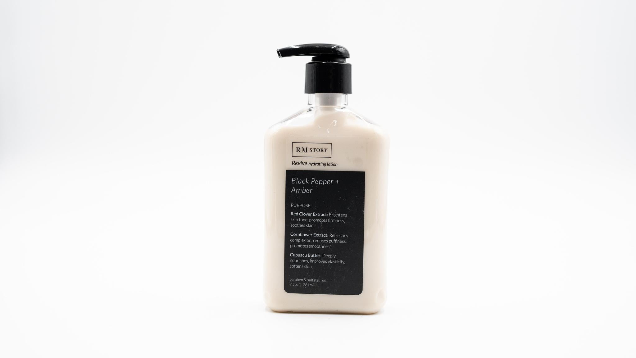 Black Pepper + Amber RM Story Lotion