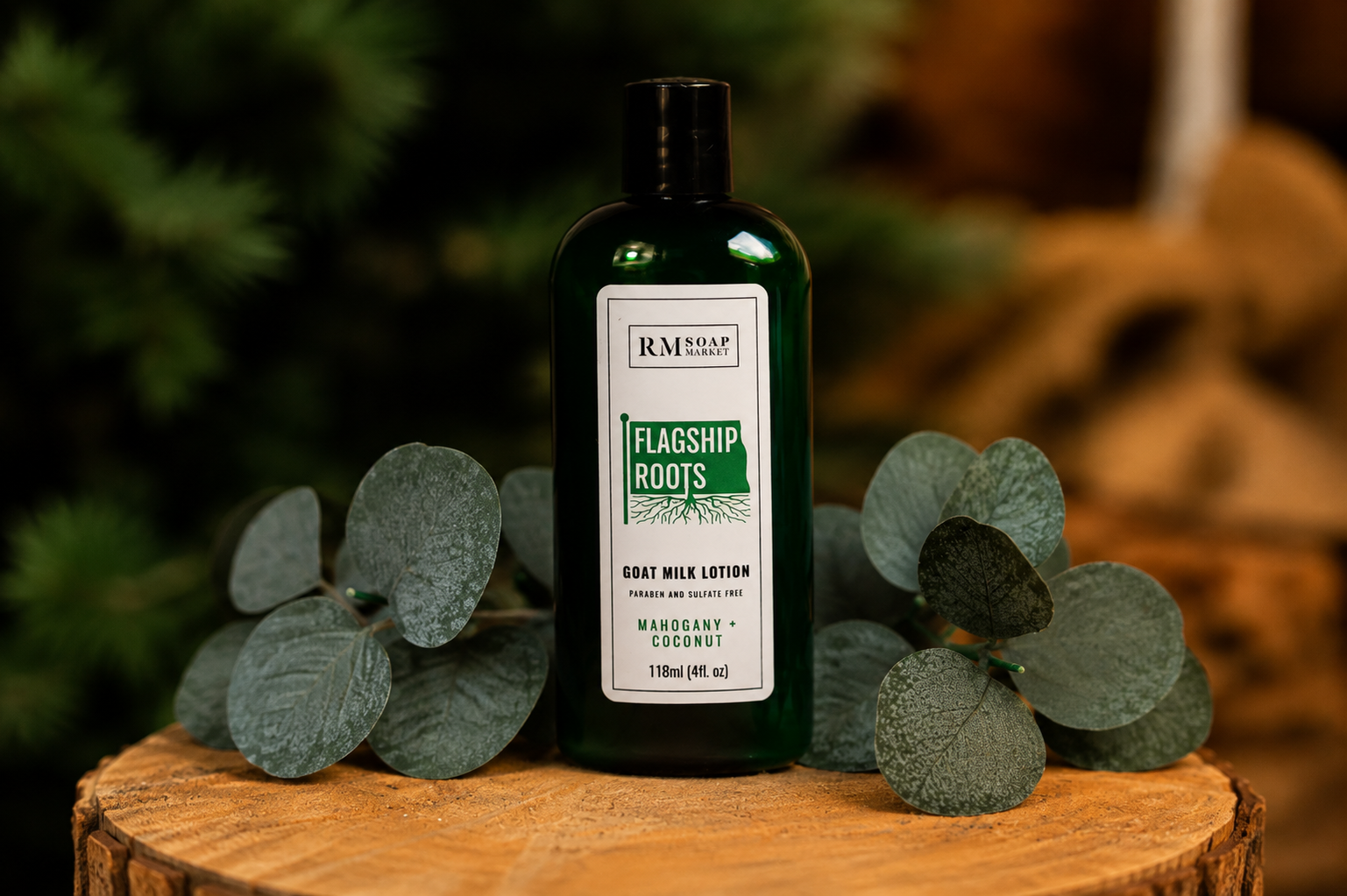 FLAGSHIP ROOTS Mahogany + Coconut Goat Milk Lotion 4oz