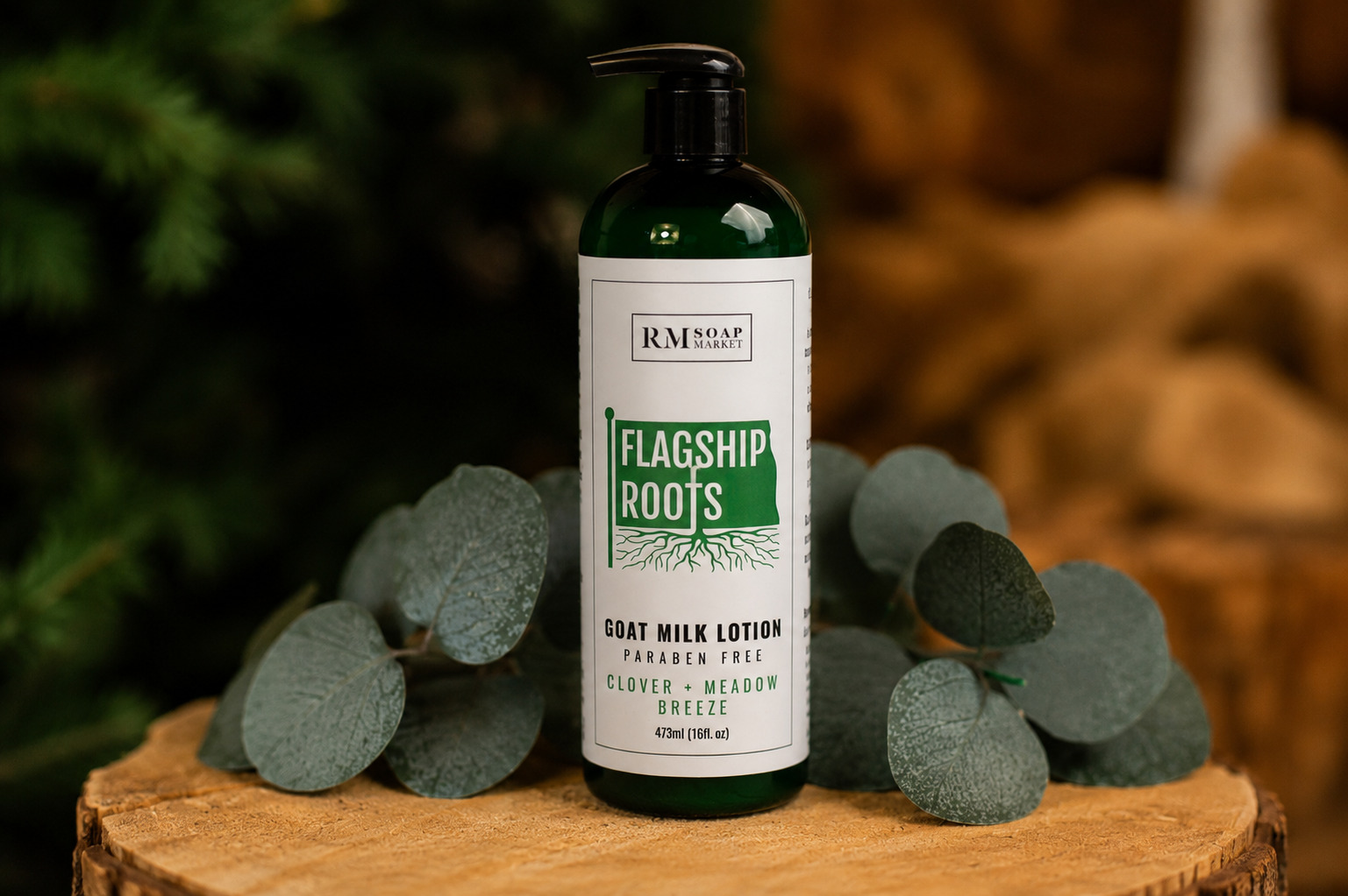 FLAGSHIP ROOTS Clover + Meadow Breeze Goat Milk Lotion 16oz