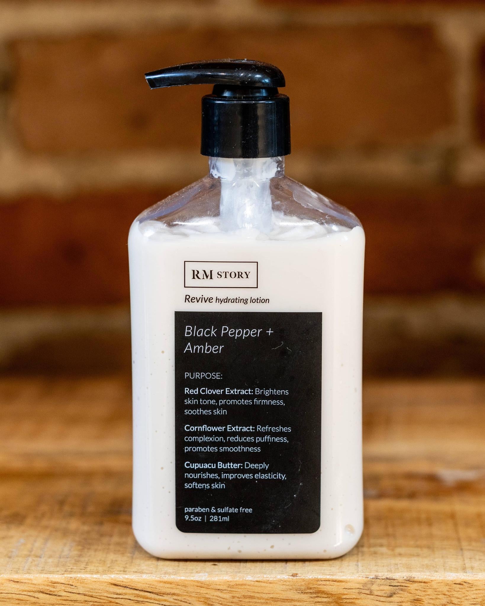Black Pepper + Amber RM Story Lotion