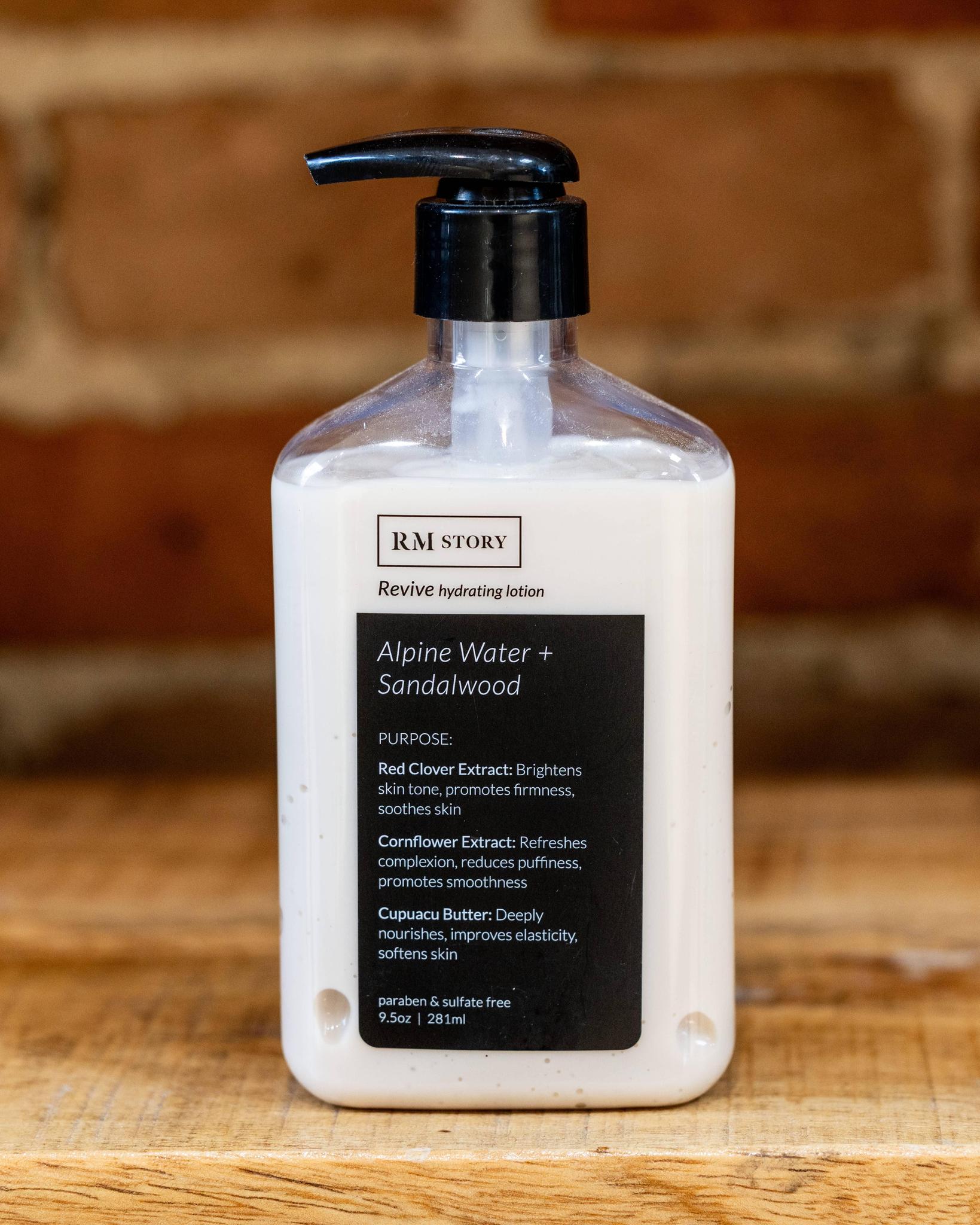 Alpine Water + Sandalwood RM Story Lotion